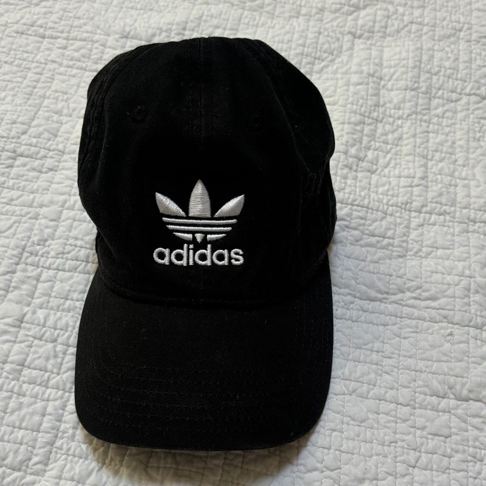 Adidas Classic Black Hat with White Emblem